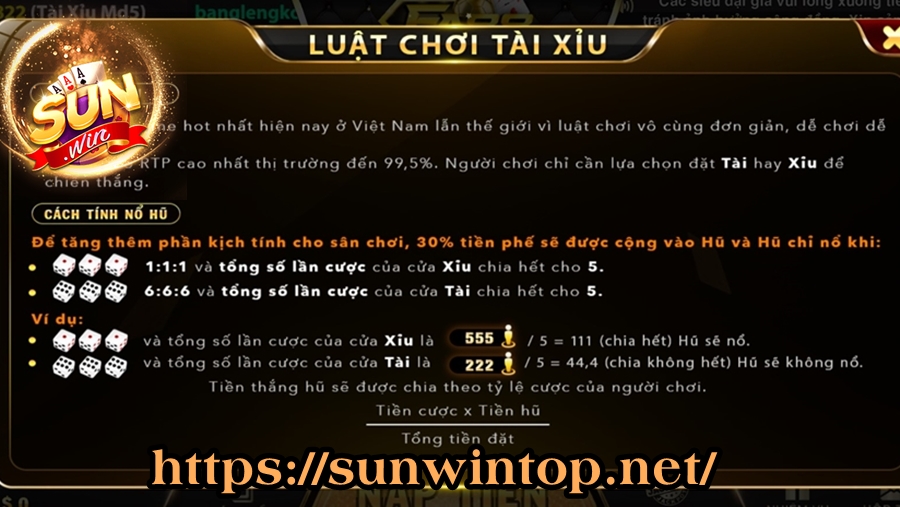 Luật chơi tài xỉu 